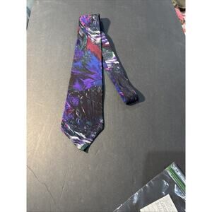 Vintage 100% Silk Tie By Stonehenge Molecular Expressions Made In The USA